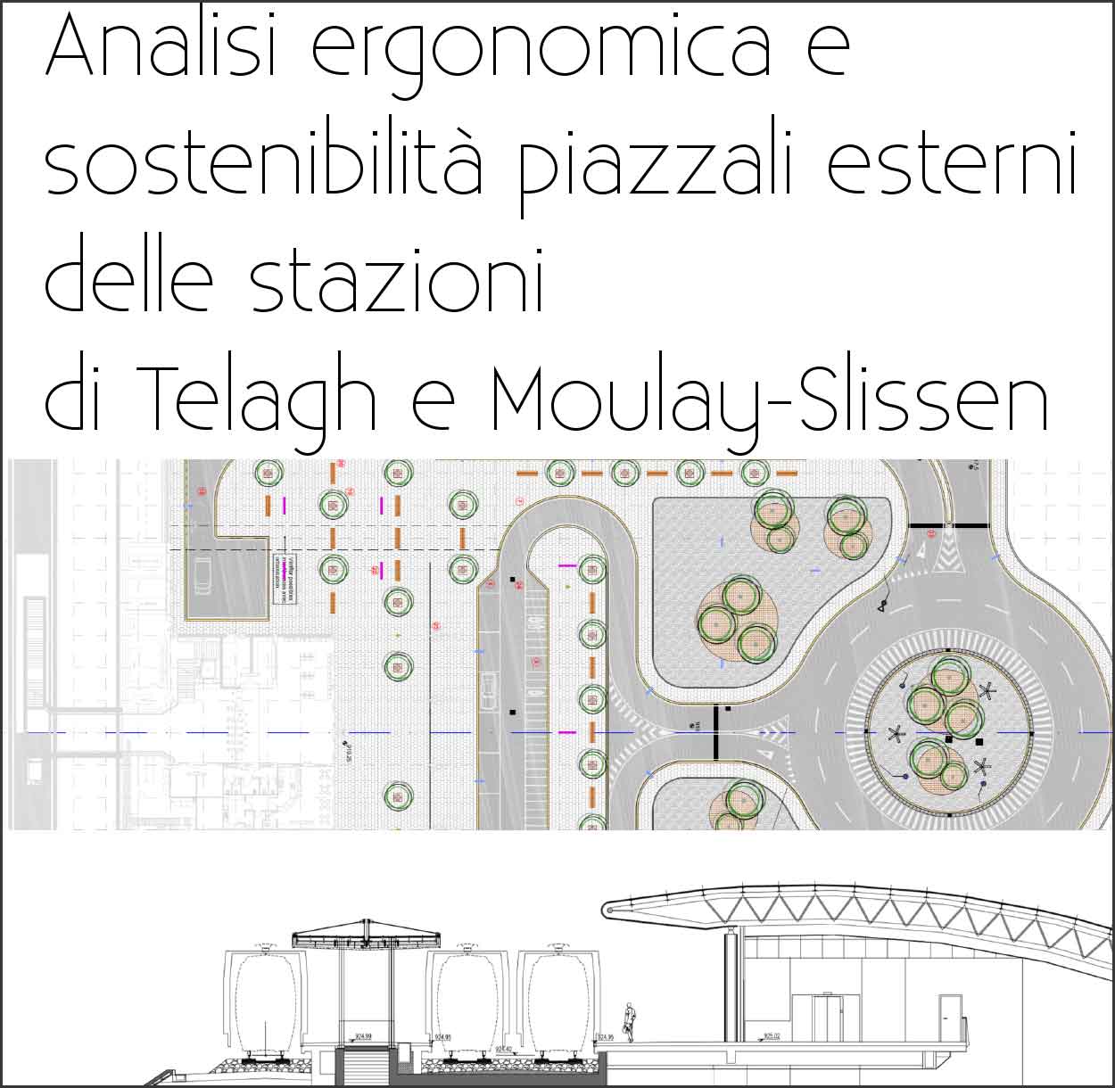 Analisi ergonomia e sostenibilità piazzali stazioni Telagh e Mmoulay-Slissen